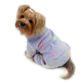 Ultra Plush Colorful Bones/Paws Turtleneck Pajamas - XS
