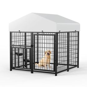 Large Dog Kennel Outdoor Pet Pens Dogs Run Enclosure Animal4'L x 4'W x 4.25'H